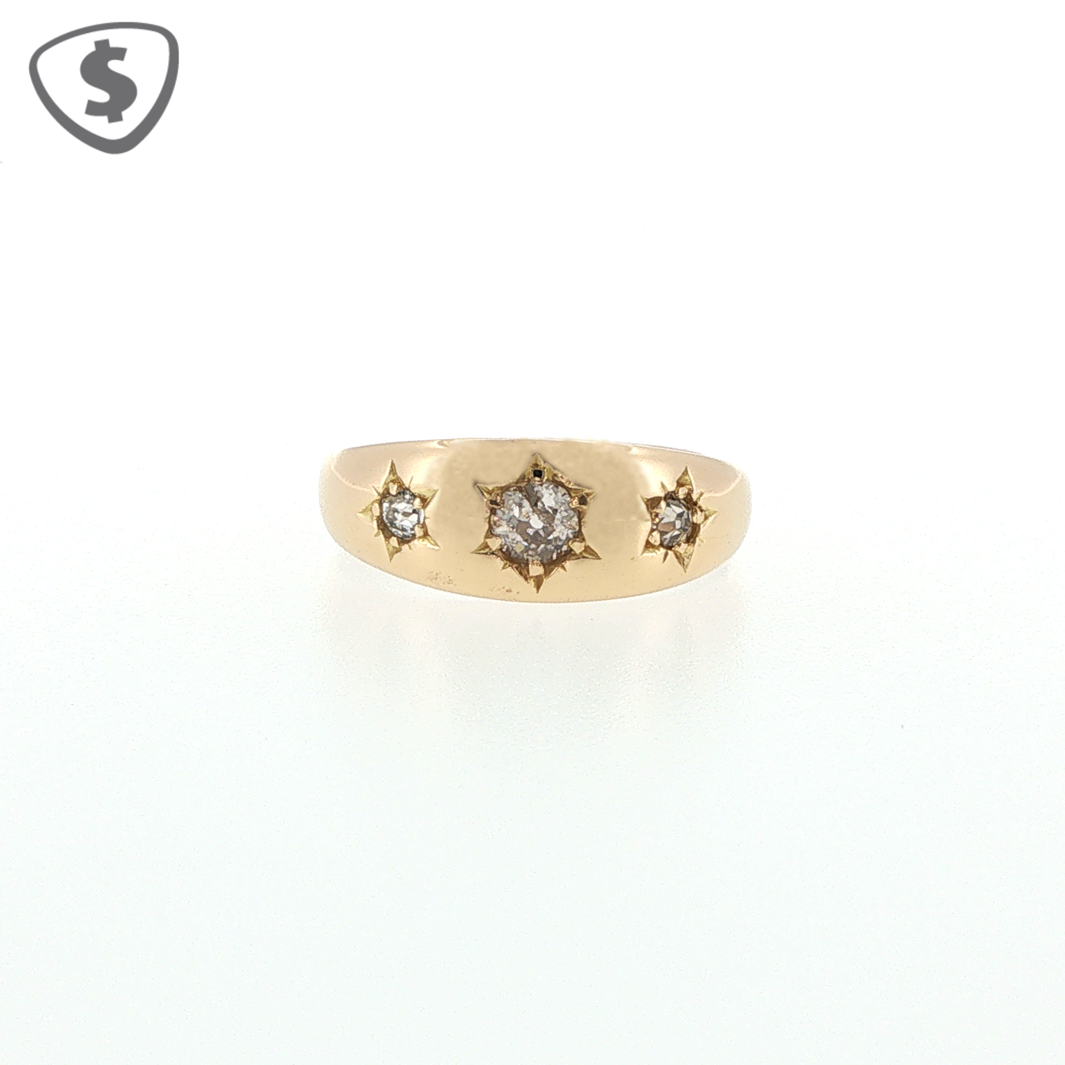 18ct Yellow Gold Starburst Diamond Ring