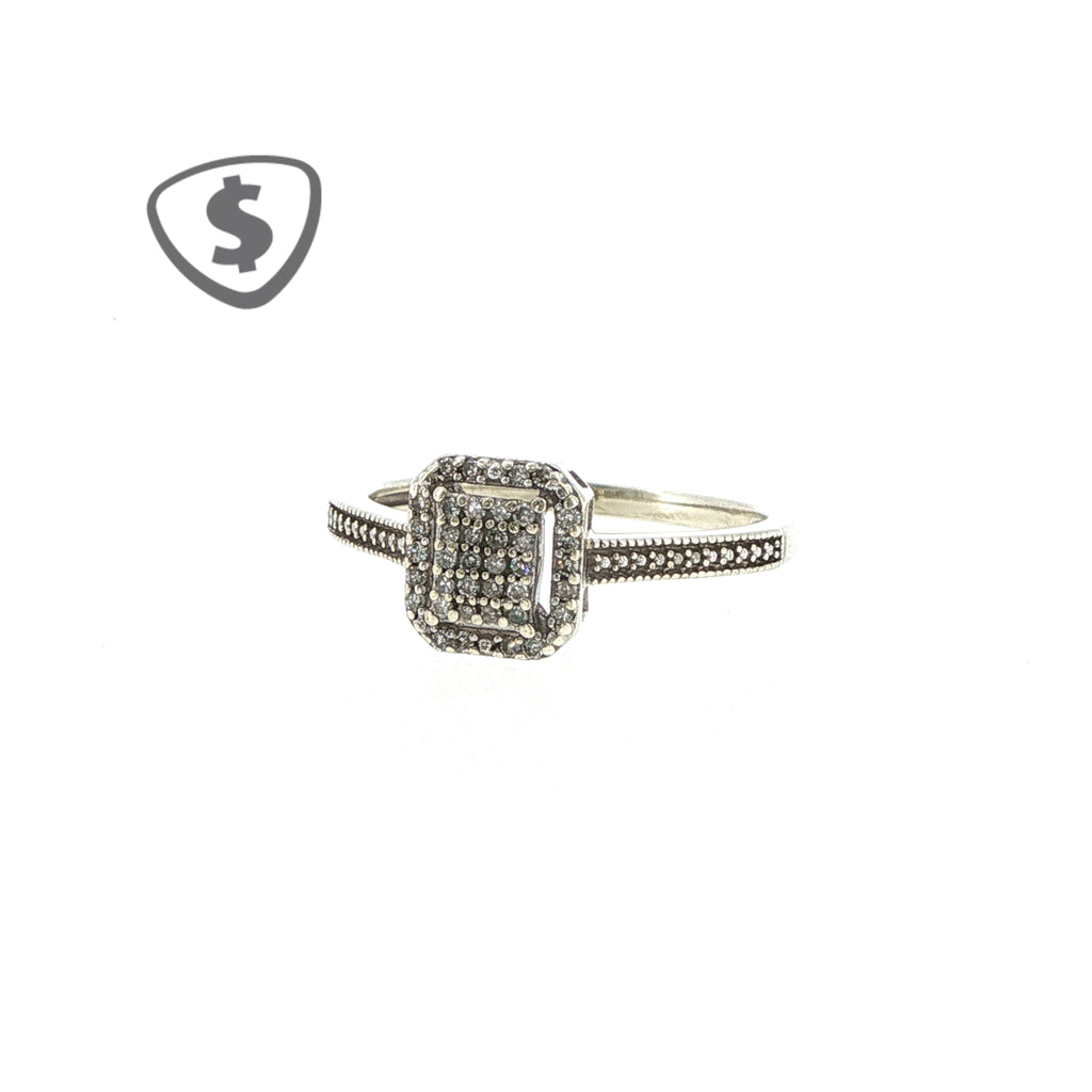 9ct White Gold Engagement Ring