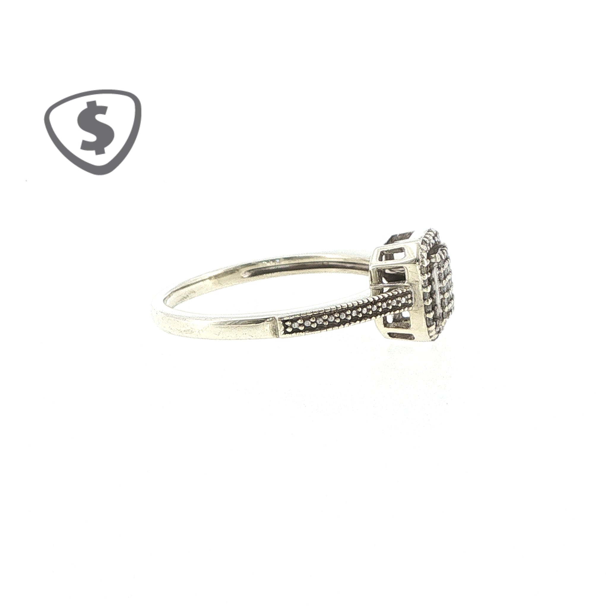 9ct White Gold Engagement Ring