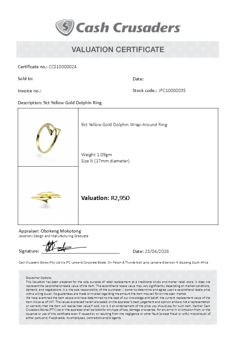 9ct Yellow Gold Dolphin Ring