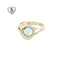 9ct Yellow Gold Swirl Solitaire Ring