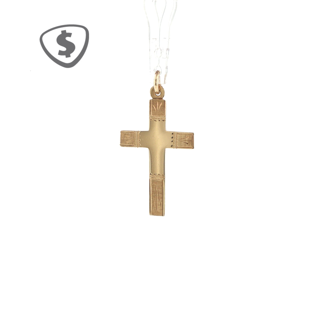 9ct Yellow Gold Cross Pendant