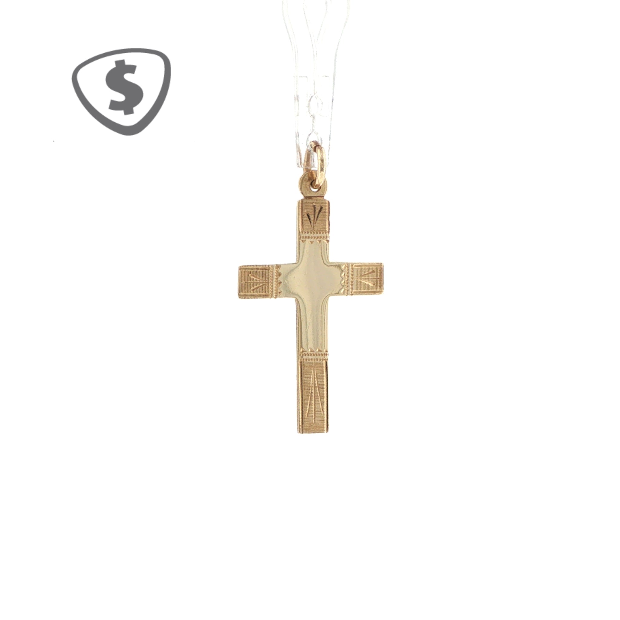 9ct Yellow Gold Cross Pendant