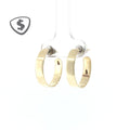 9ct Yellow Gold D Shape Hoop Earrings