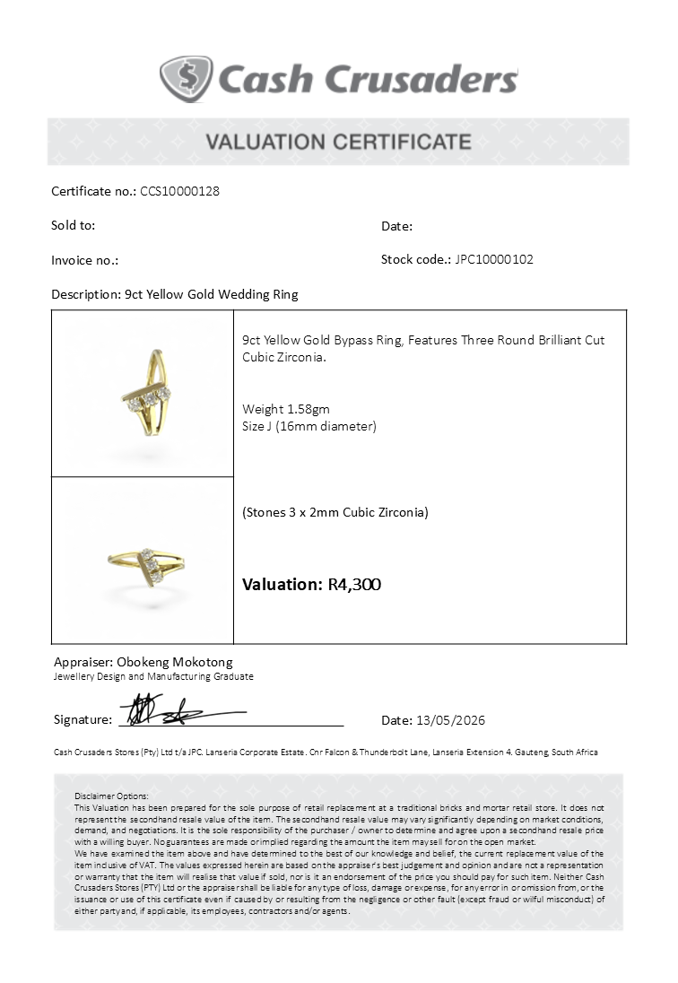 9ct Yellow Gold Wedding Ring