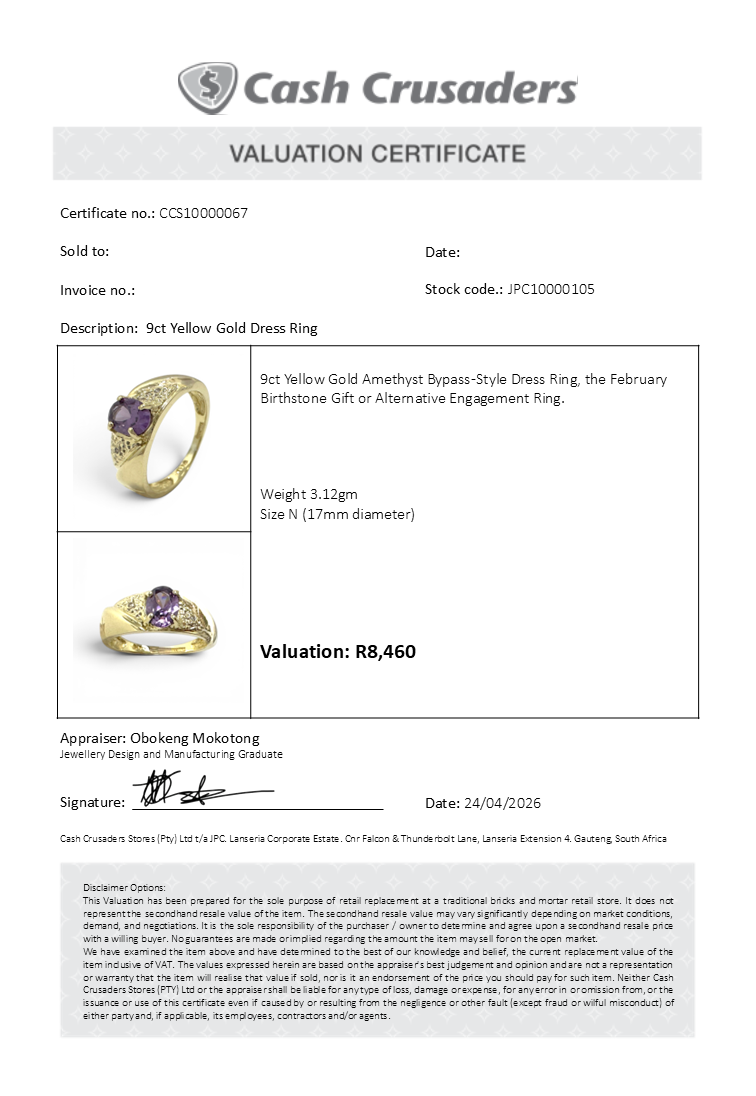 9ct Yellow Gold Dress Ring