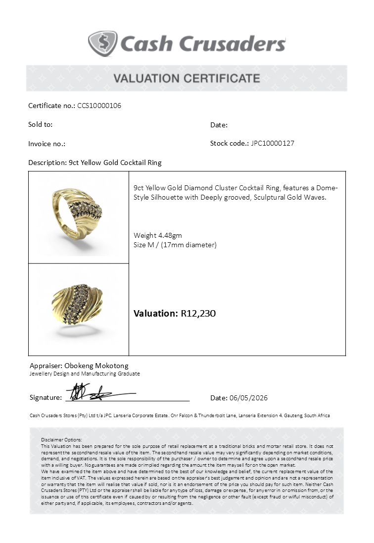 9ct Yellow Gold Cocktail Ring