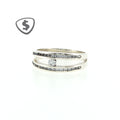 9ct White Gold Split Band Ring