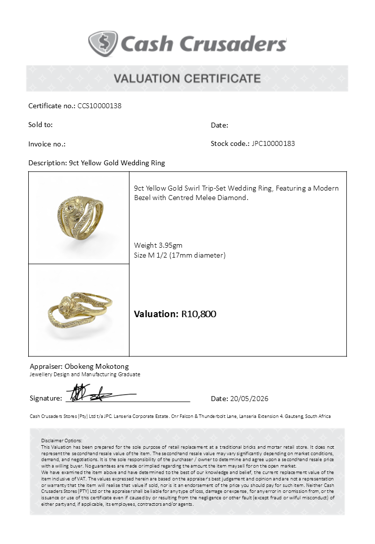 9ct Yellow Gold Wedding Ring