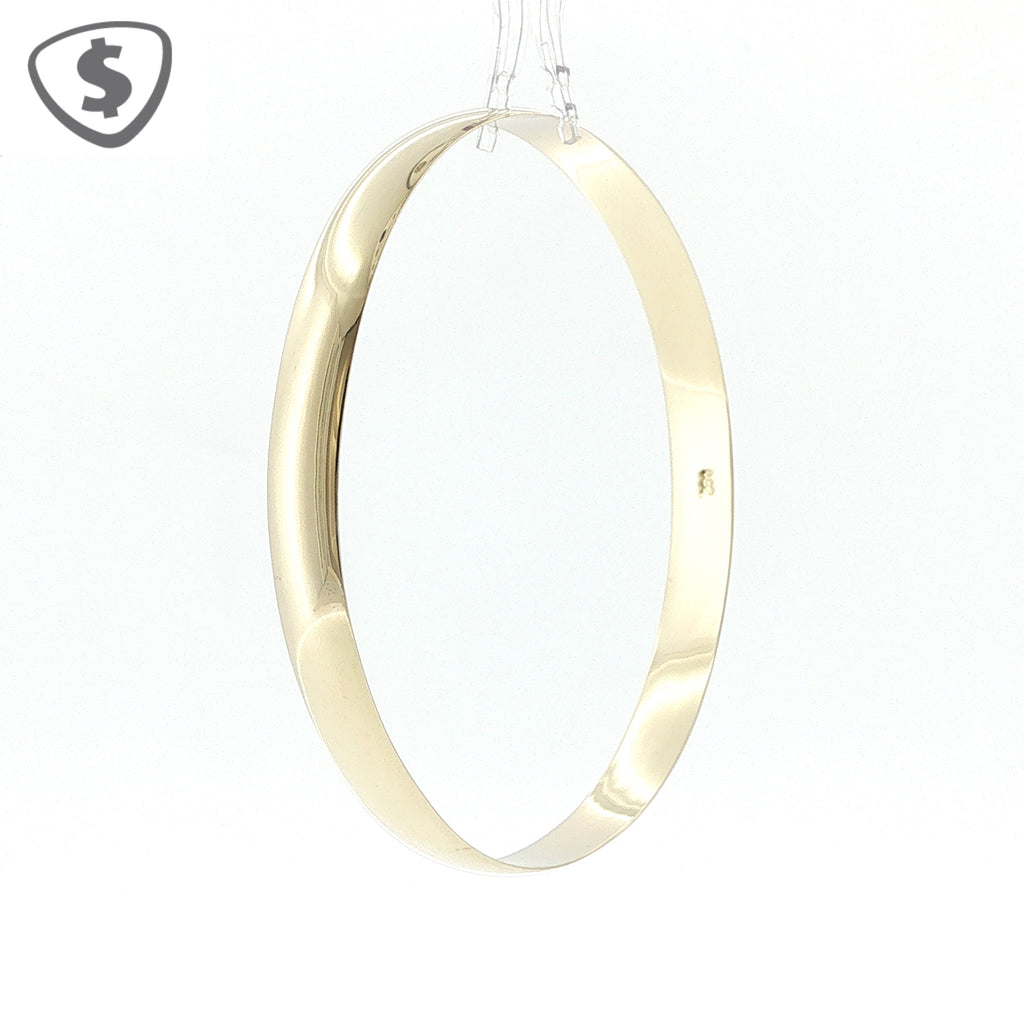 9ct Yellow Gold 7mm Slip On Bangle