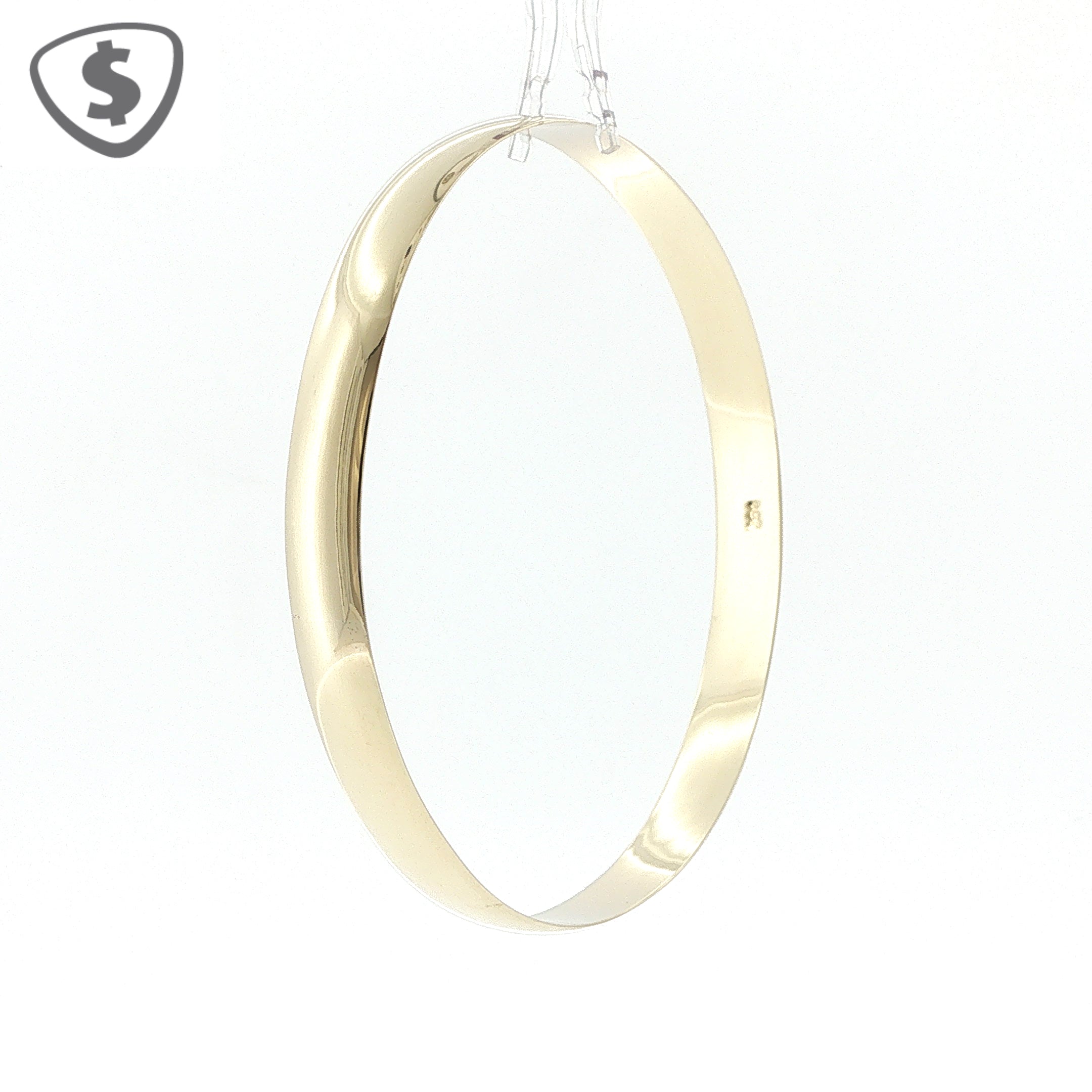 9ct Yellow Gold 7mm Slip On Bangle