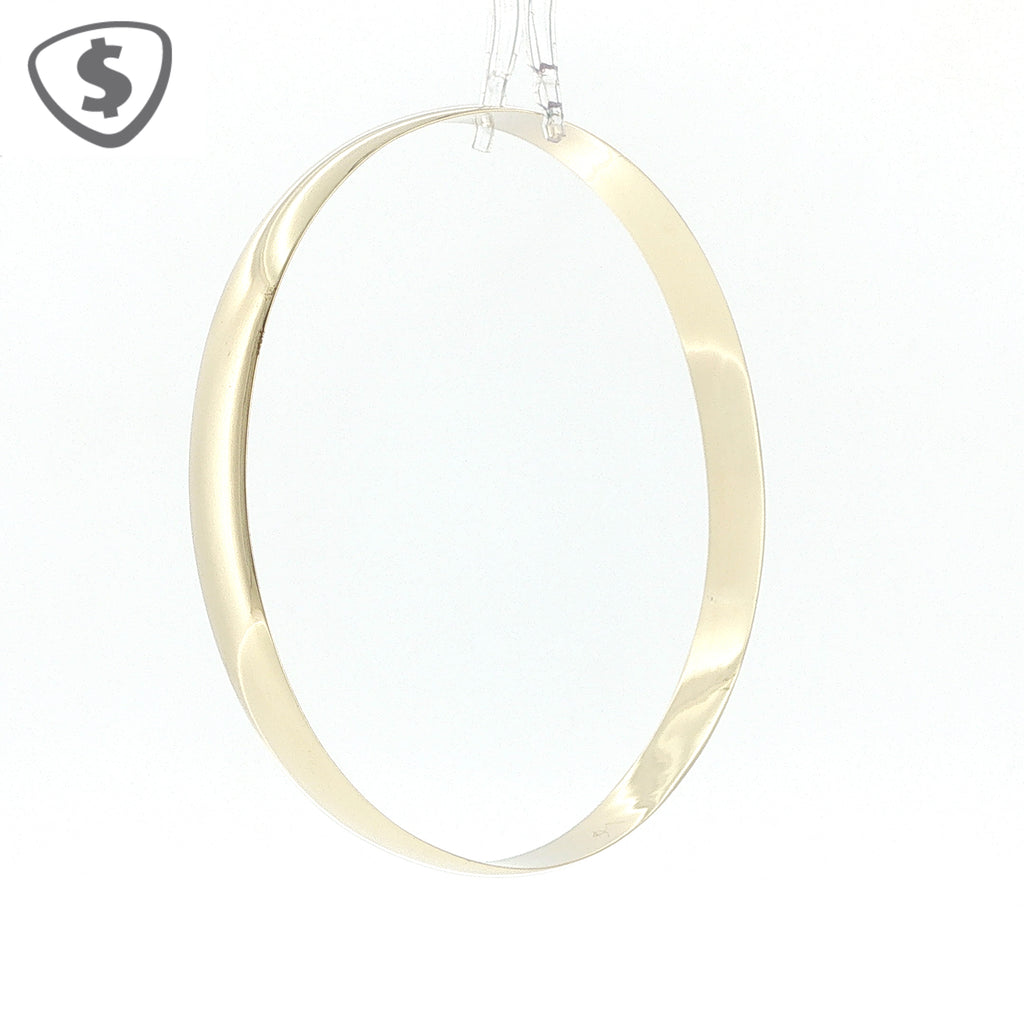 9ct Yellow Gold 7mm Slip On Bangle