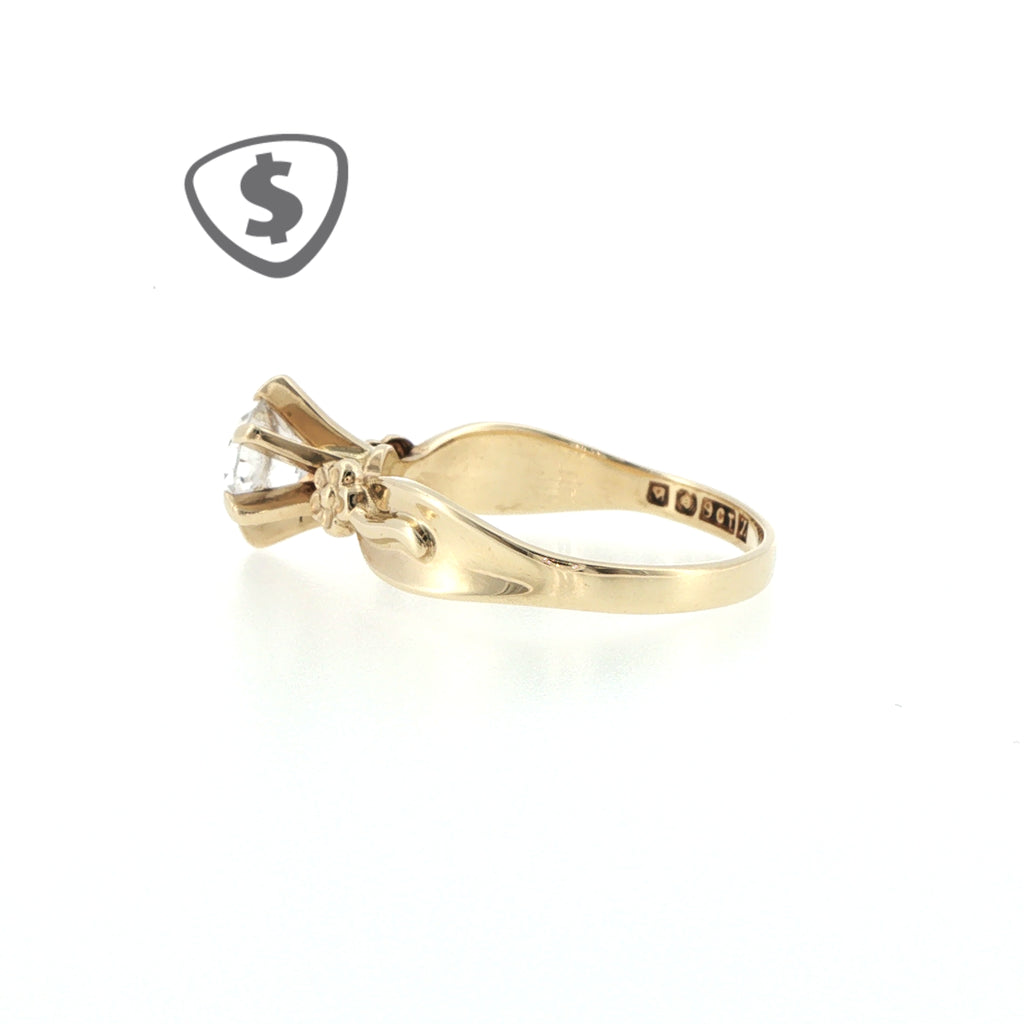 9ct Yellow Gold Solitaire Ring