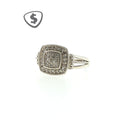 9ct White Gold Halo Ring