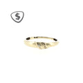 9ct Yellow Gold Diamond Accent Band Ring