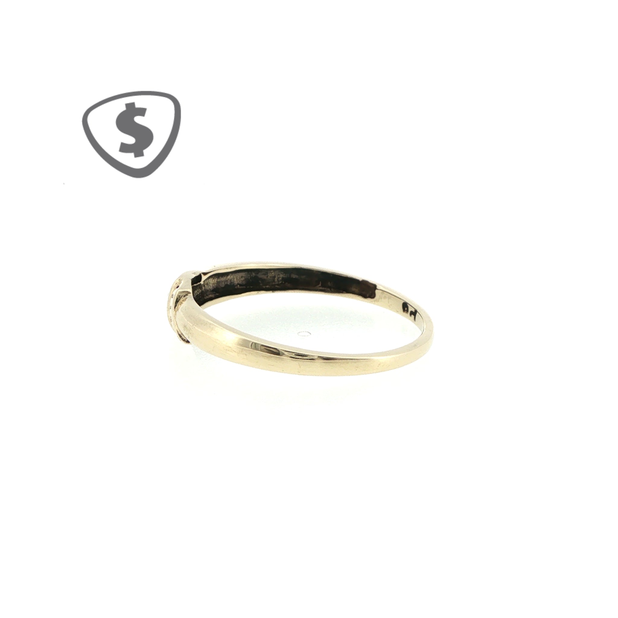 9ct Yellow Gold Diamond Accent Band Ring