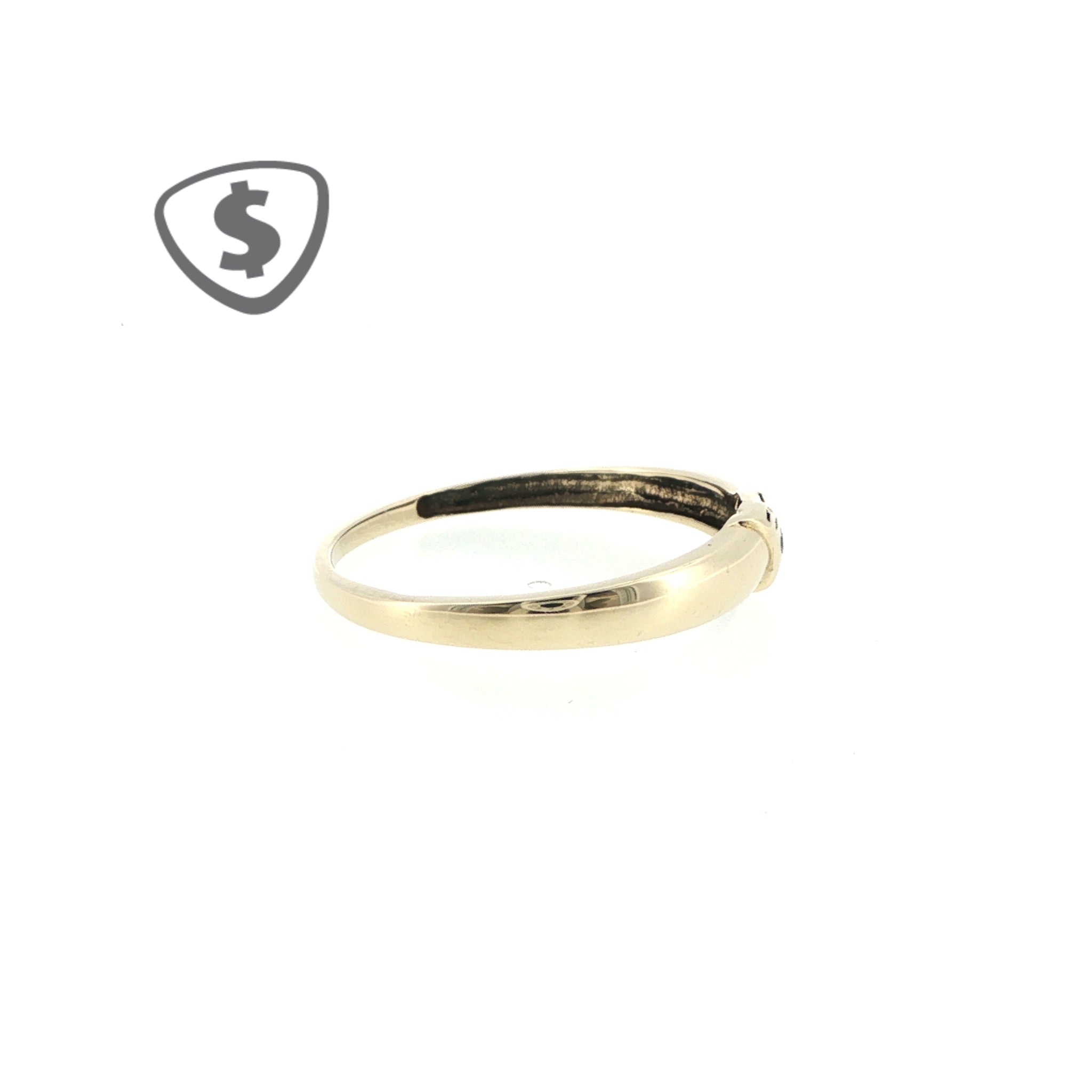 9ct Yellow Gold Diamond Accent Band Ring