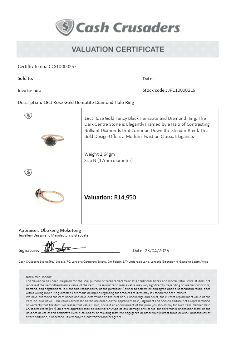 Fancy Black Diamond Halo Ring in 18ct  Gold