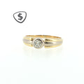 Two-Tone 18ct Gold Diamond Solitaire Ring