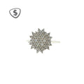 Diamond Starburst Cluster Cocktail Ring in 9ct White Gold