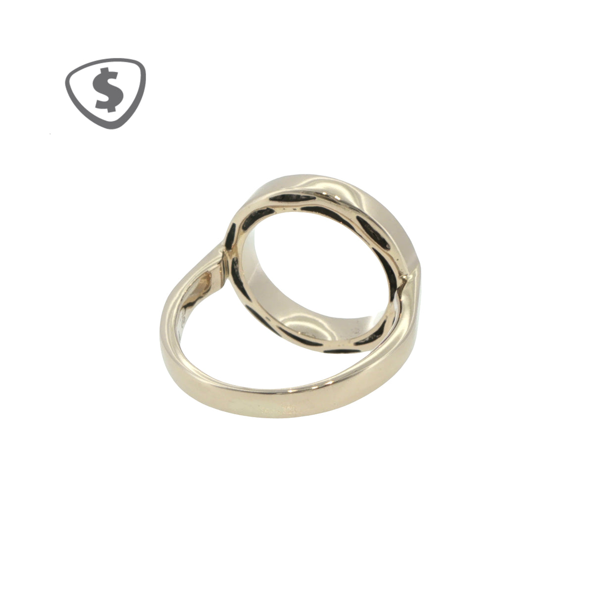 18ct White Gold CZ Open Circle Cocktail Ring