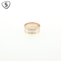 9ct Tri Colour Gold Band Ring