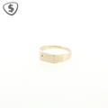 9ct Yellow Gold Diamond Signet Ring
