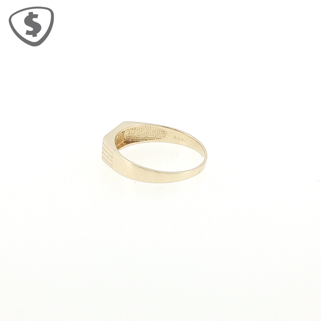 9ct Yellow Gold Diamond Signet Ring