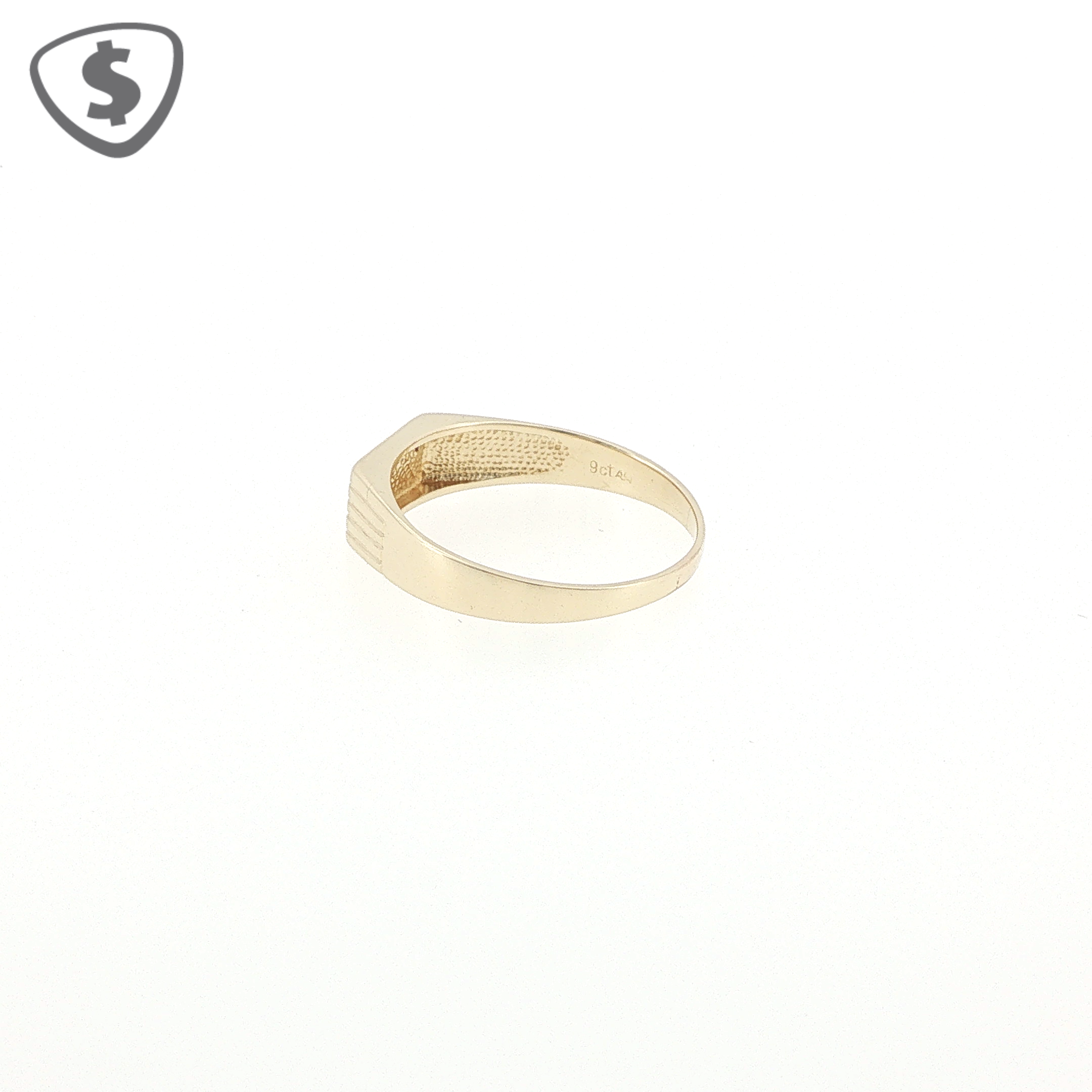 9ct Yellow Gold Diamond Signet Ring