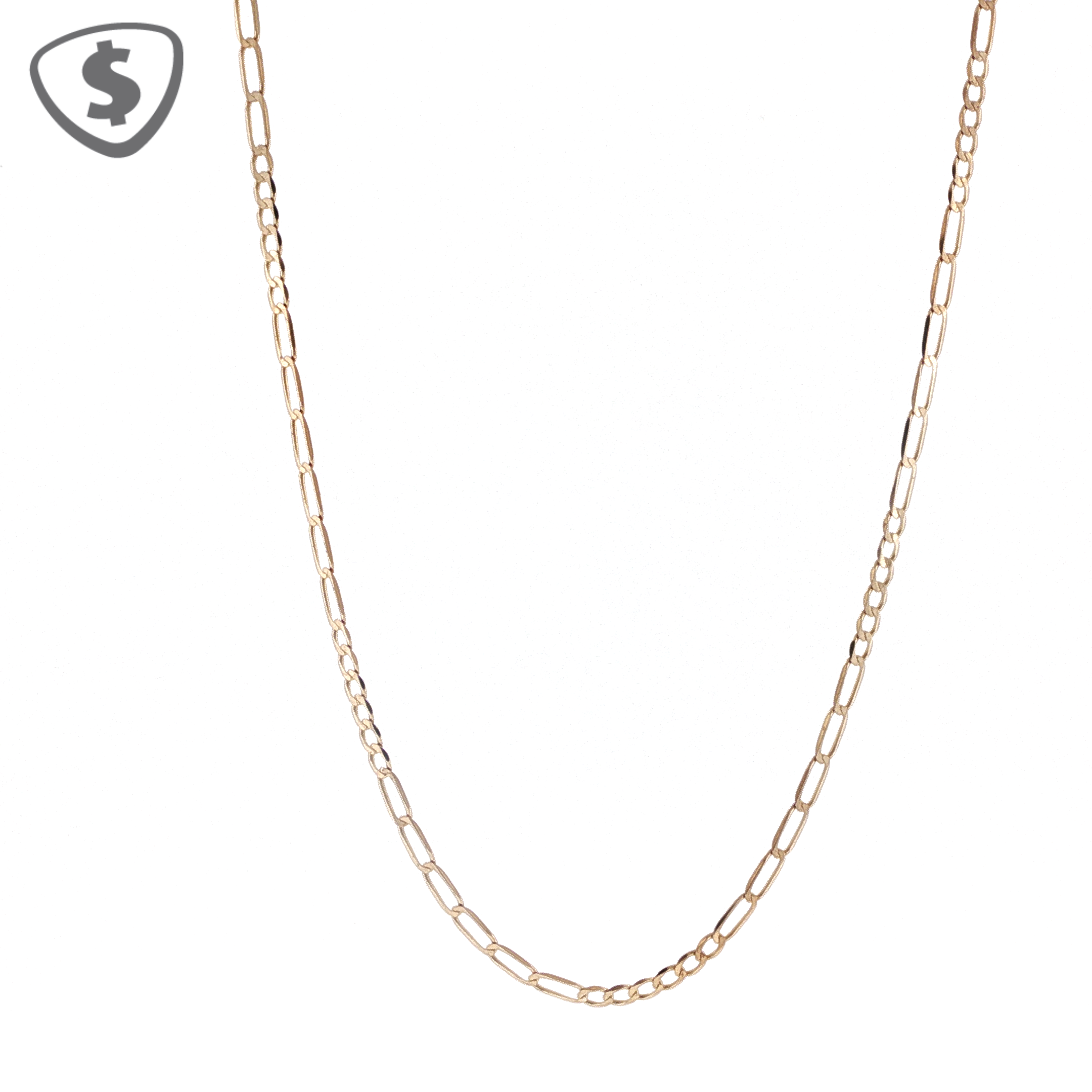 9ct Yellow Gold Classic Figaro Chain Necklace