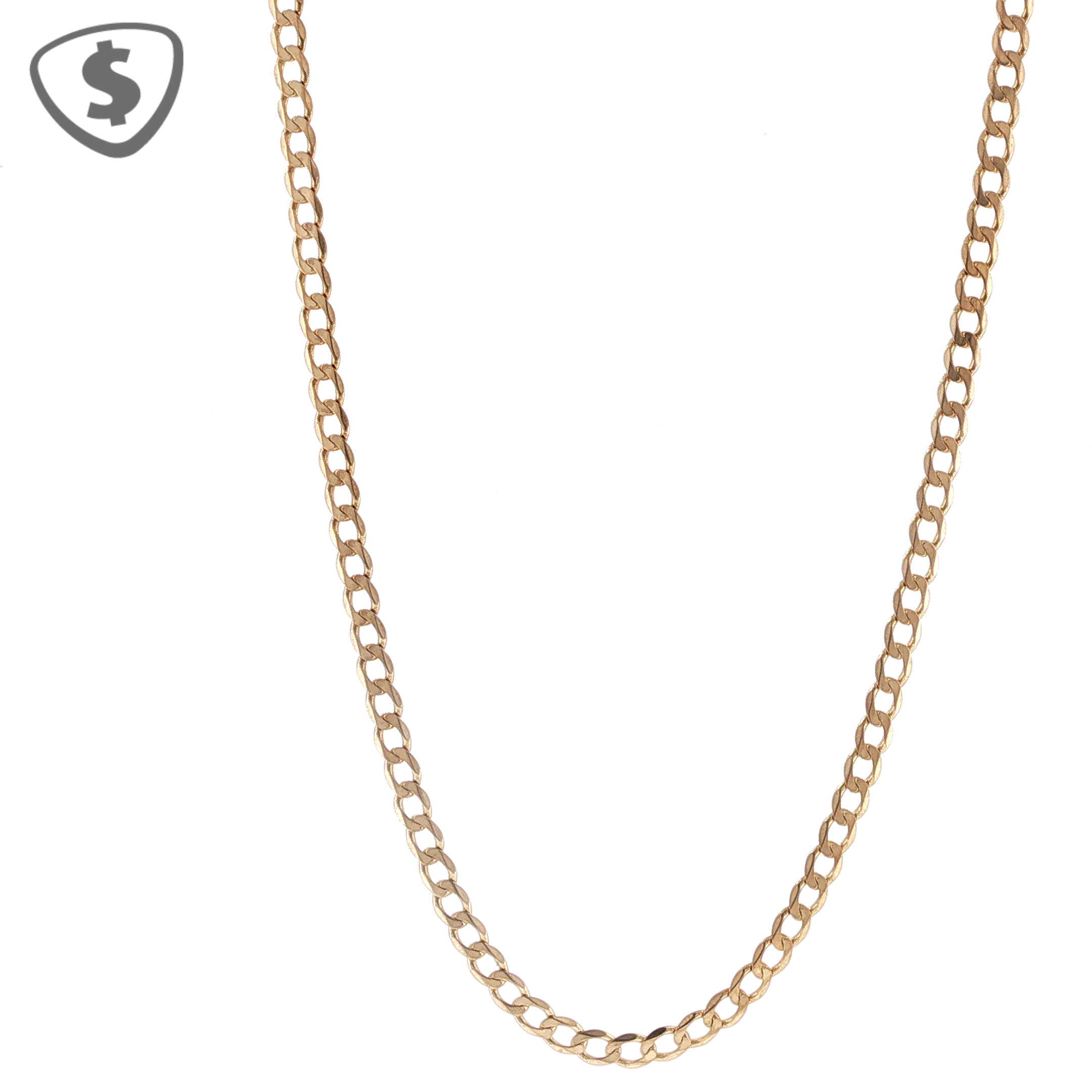 9ct Yellow Gold Cuban Chain Necklace