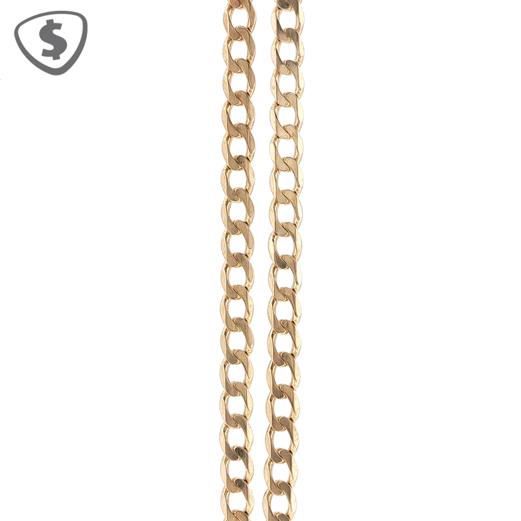 9ct Yellow Gold Cuban Chain Necklace