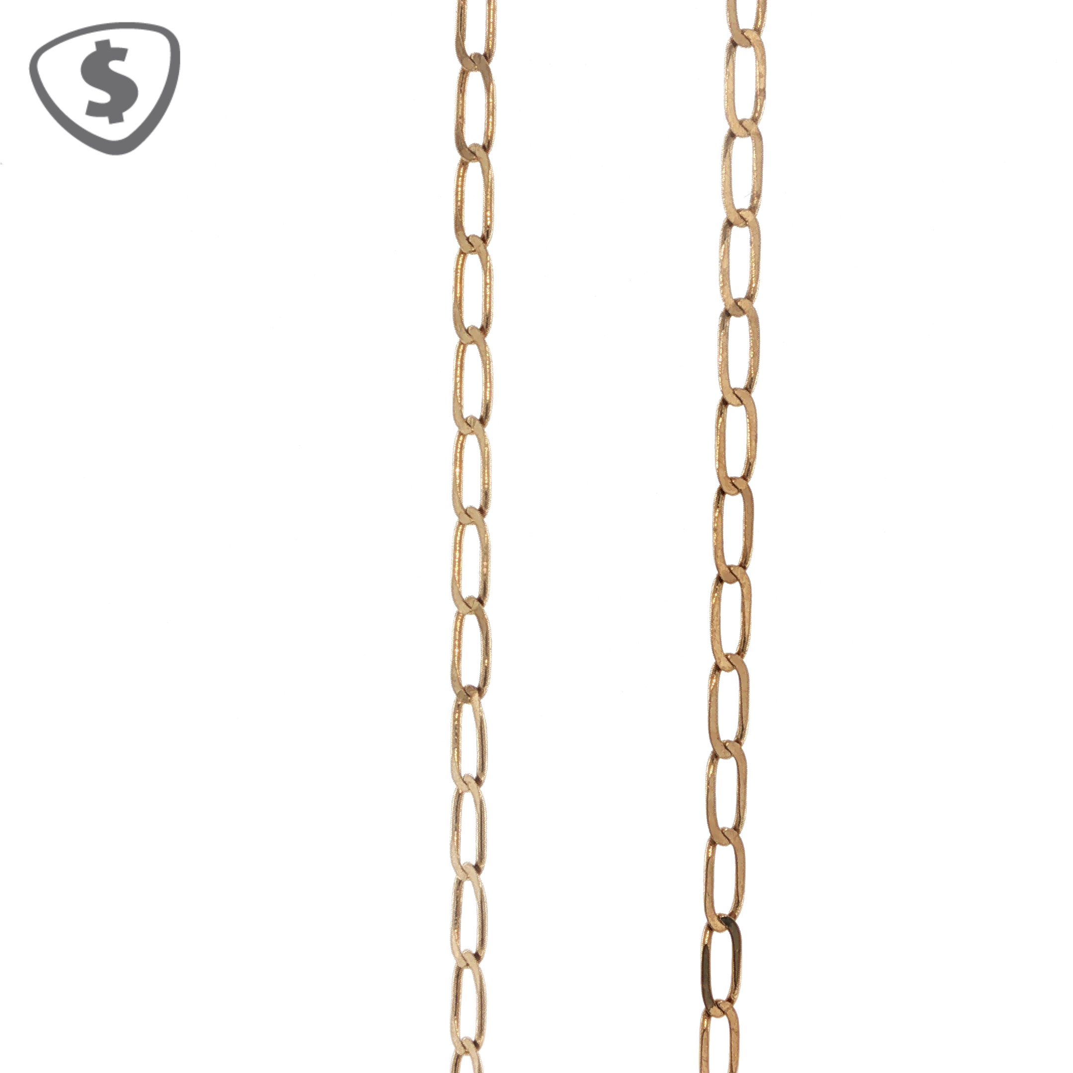 9ct Yellow Gold Paperclip Chain Necklace