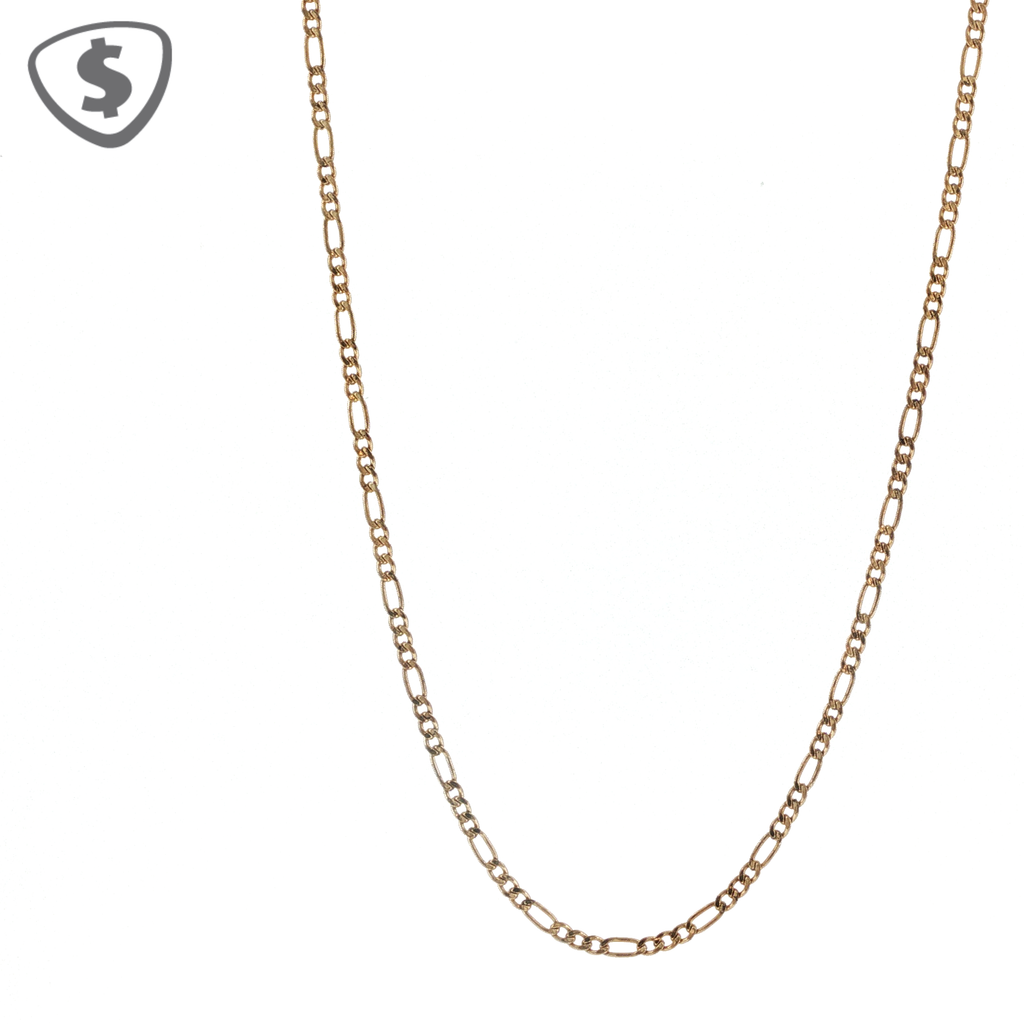 9ct Classic Yellow Gold Figaro Link Chain Necklace