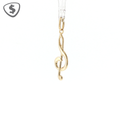 18ct Yellow Gold Treble Clef Musical Note Pendant