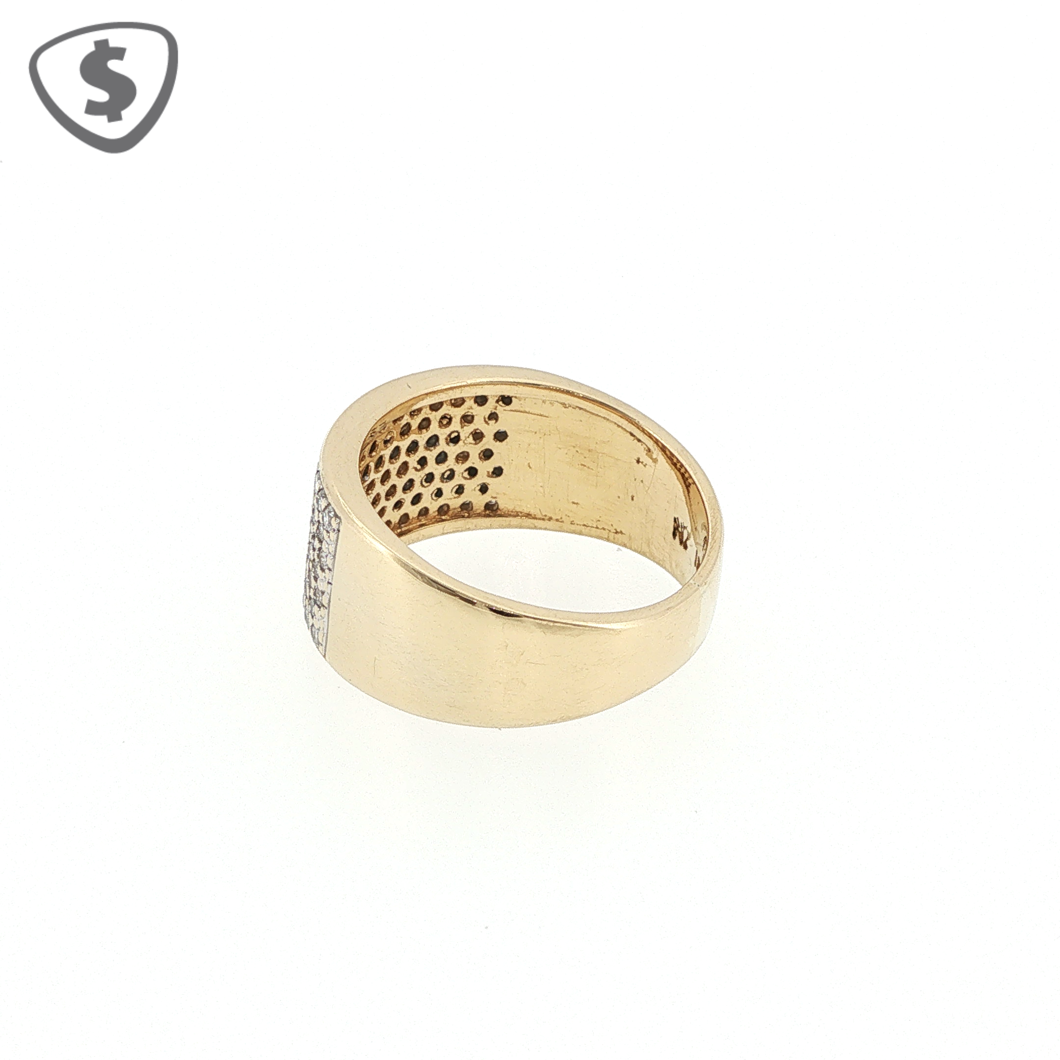 18ct Gold and Diamond Wide Band Ring
