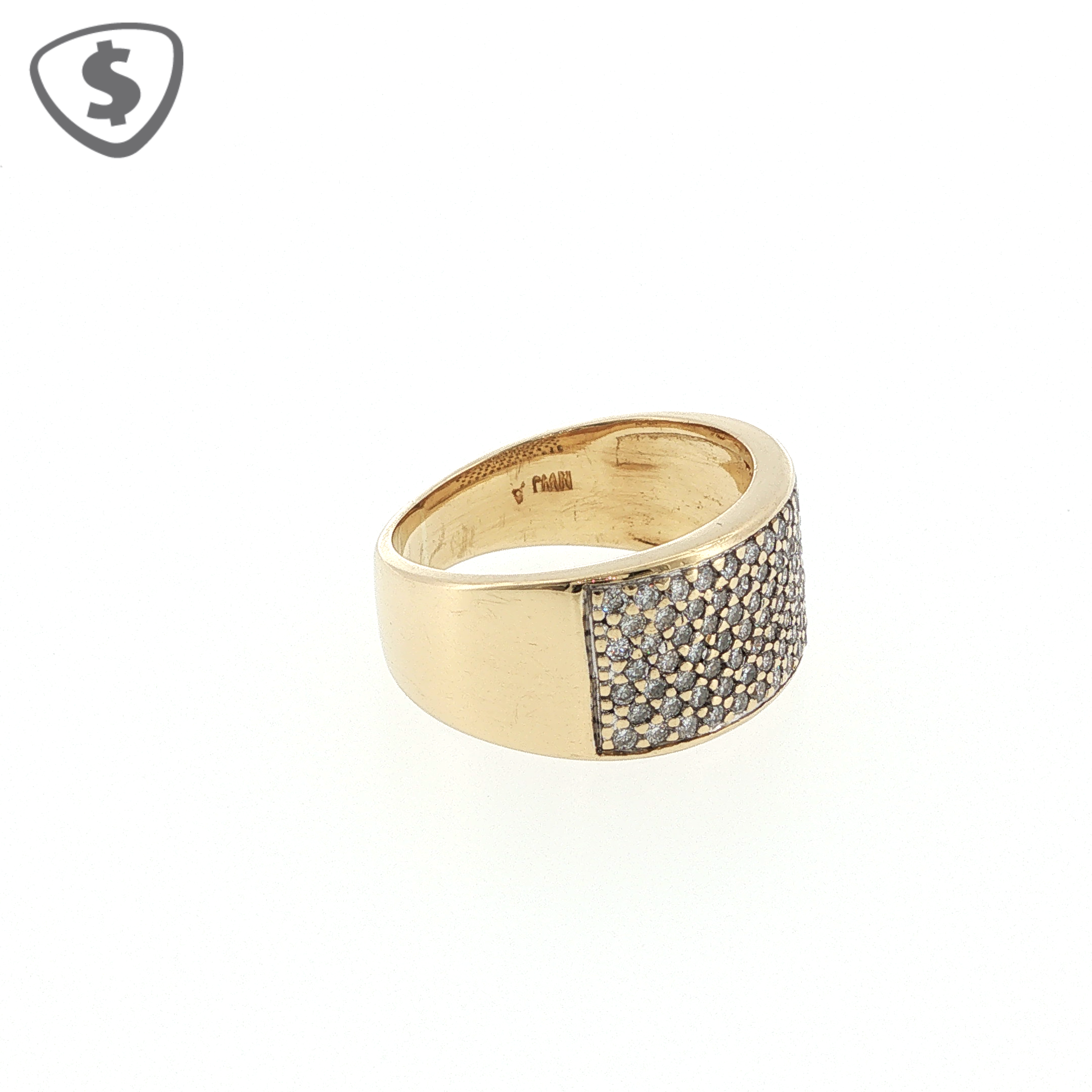 18ct Gold and Diamond Wide Band Ring