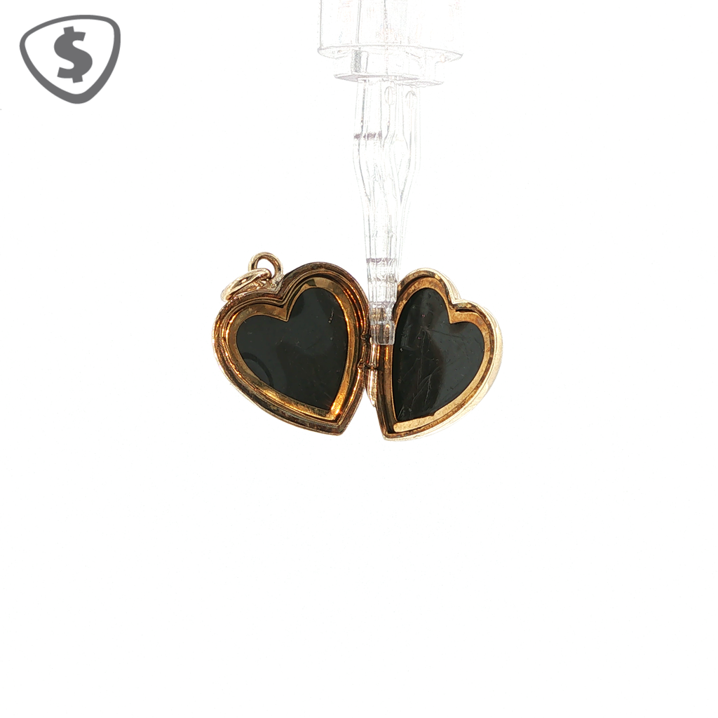 9ct Yellow Gold Engraved Heart Locket