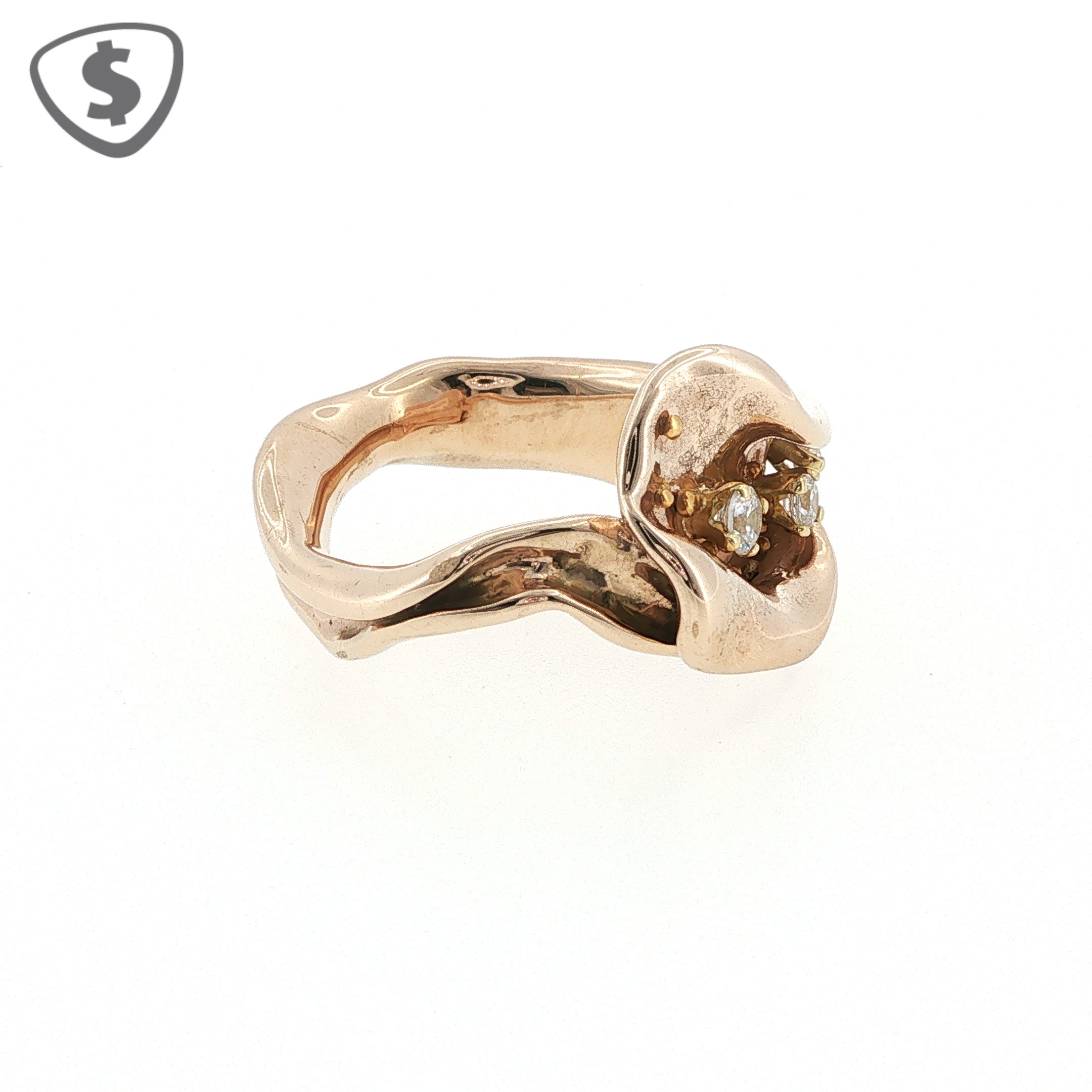14ct Rose Gold Sculptured Ring