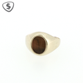 9ct Yellow Gold Agate Signet Ring