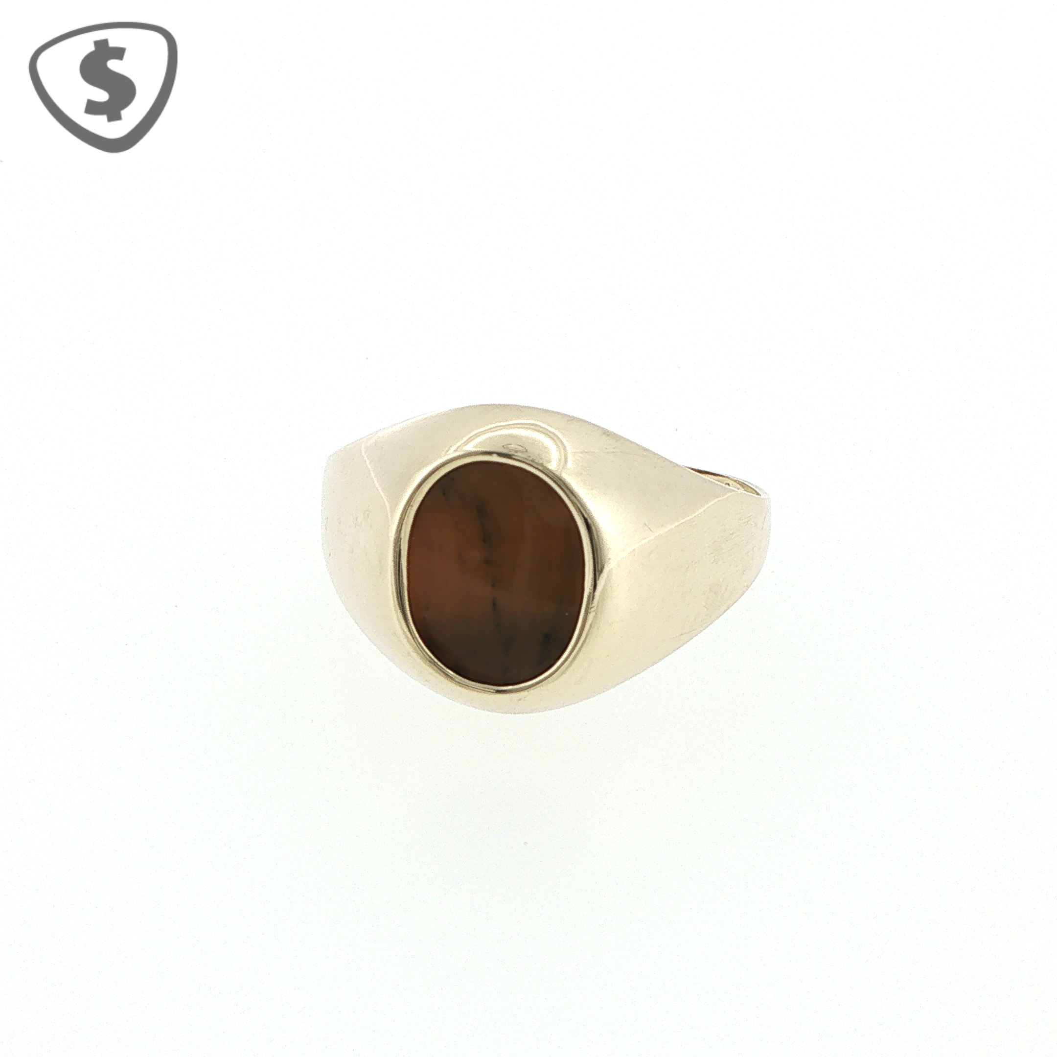 9ct Yellow Gold Agate Signet Ring