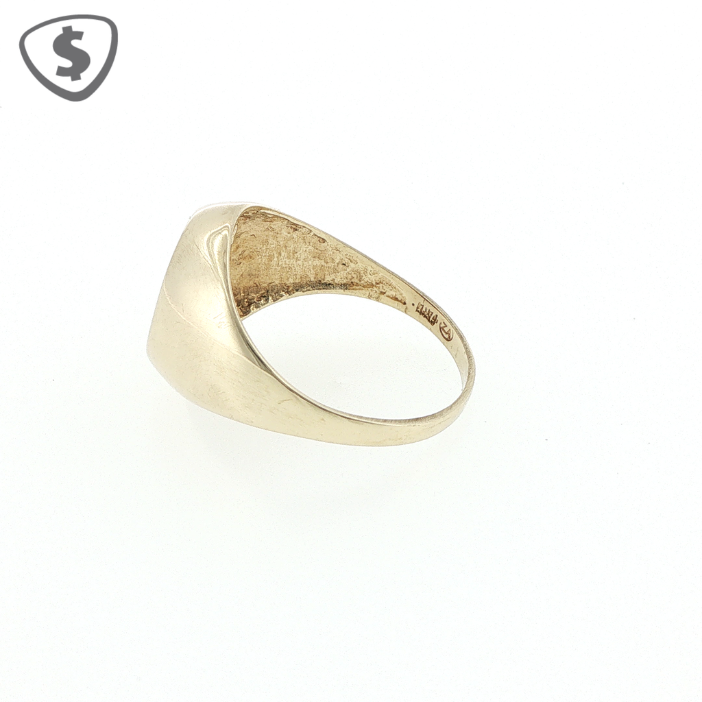 9ct Yellow Gold Agate Signet Ring