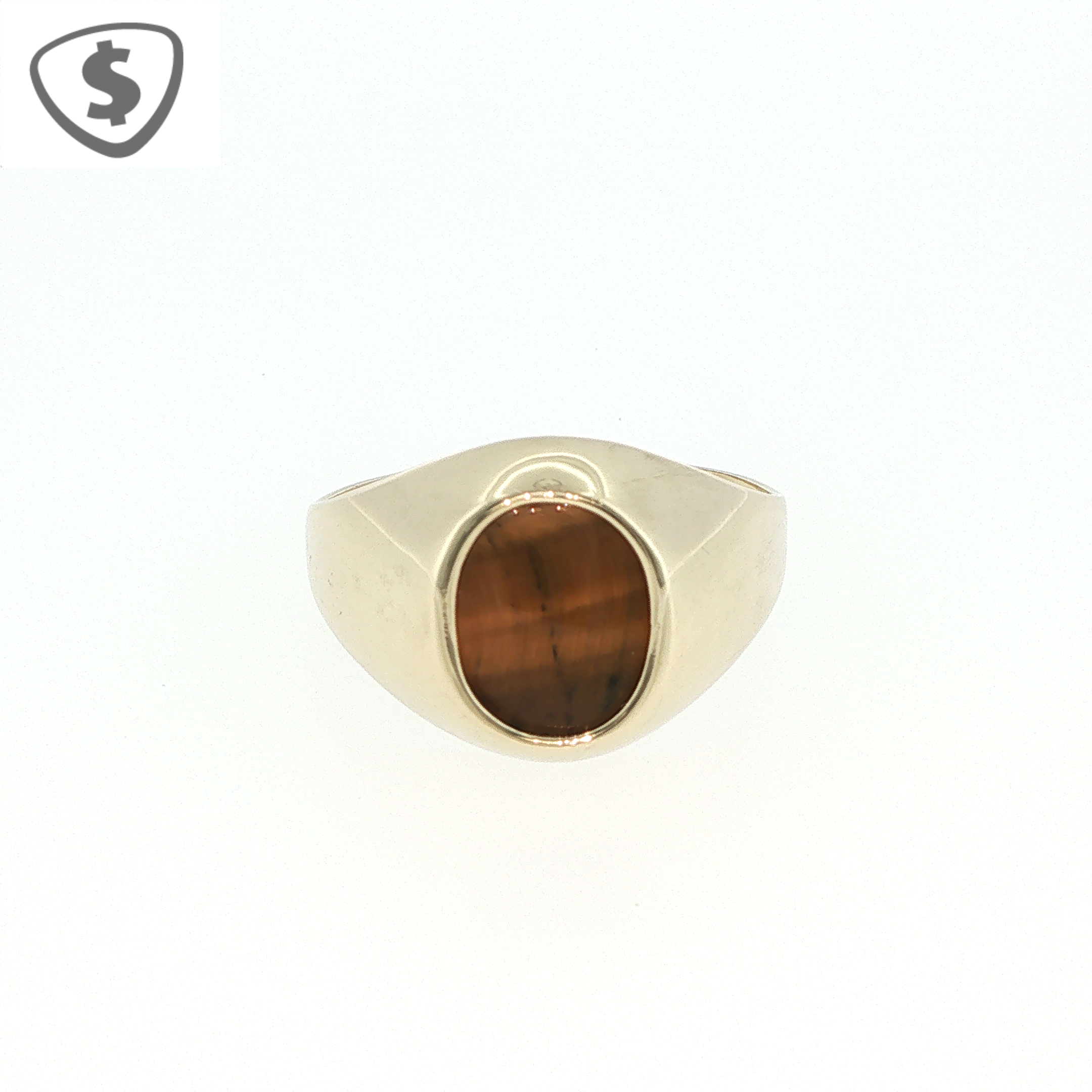 9ct Yellow Gold Agate Signet Ring