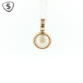 Classic 9ct Yellow Gold Bezel-Set Pearl Pendant