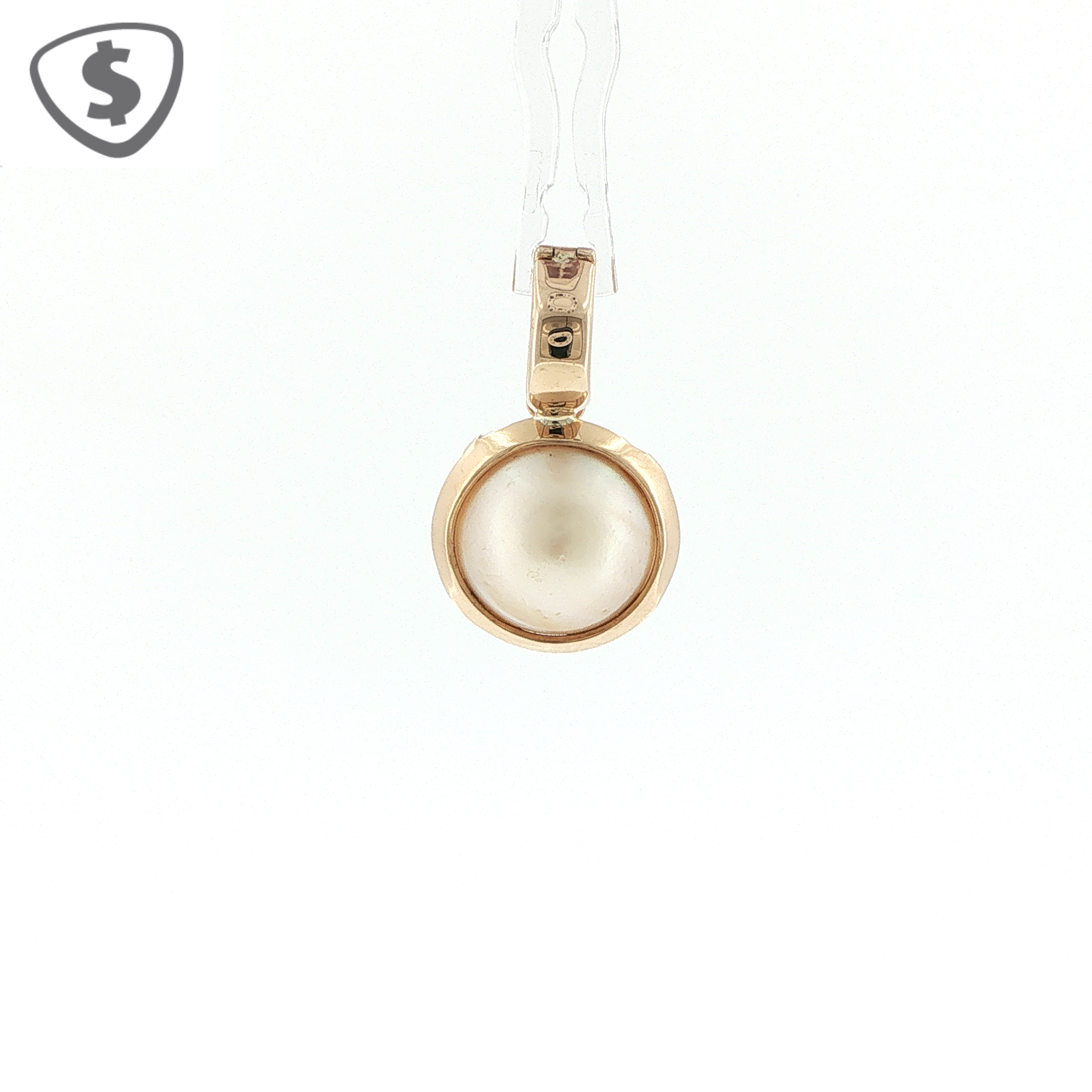 Classic 9ct Yellow Gold Bezel-Set Pearl Pendant
