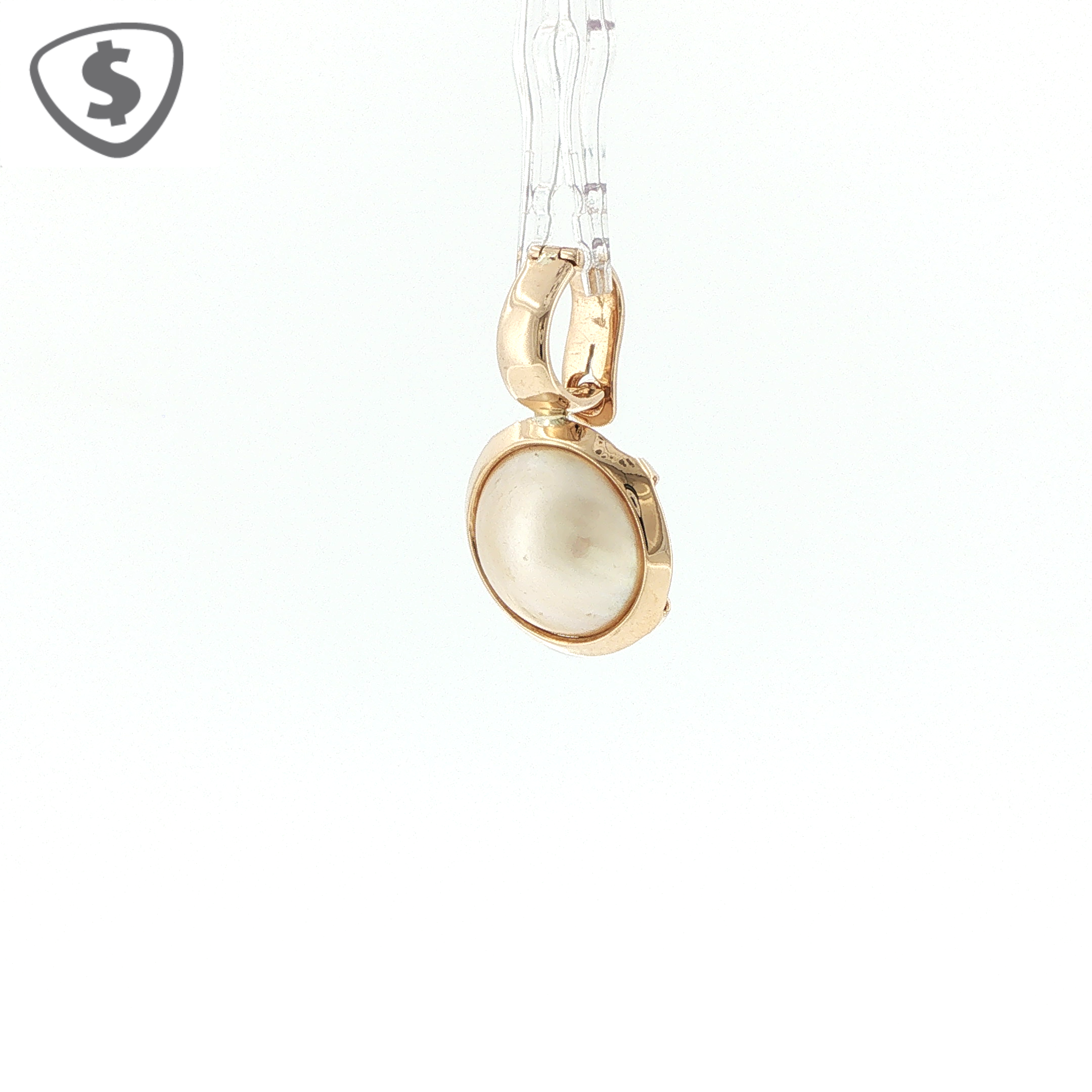 Classic 9ct Yellow Gold Bezel-Set Pearl Pendant
