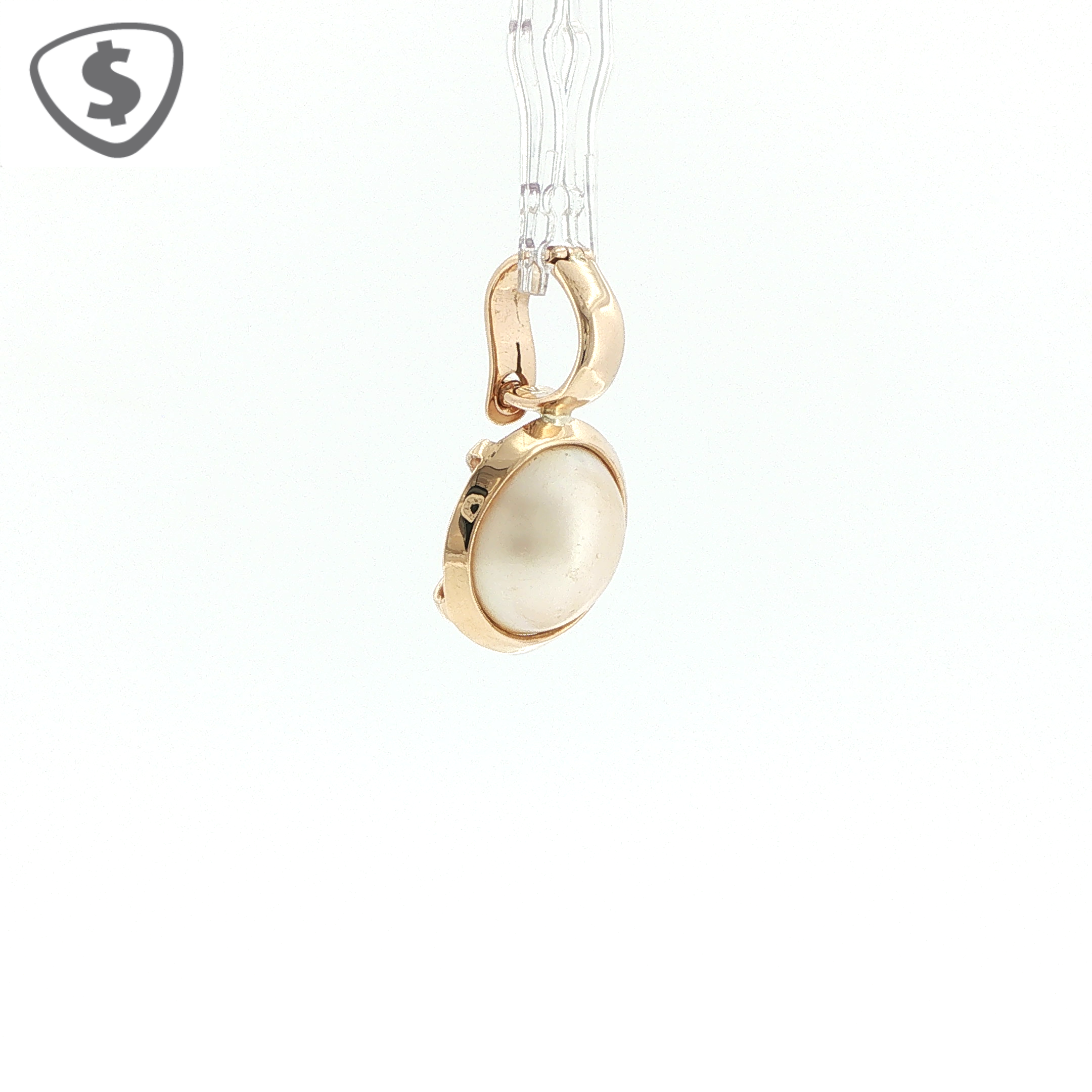 Classic 9ct Yellow Gold Bezel-Set Pearl Pendant