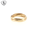 18ct Rose Gold Interlocking Triple Band Ring