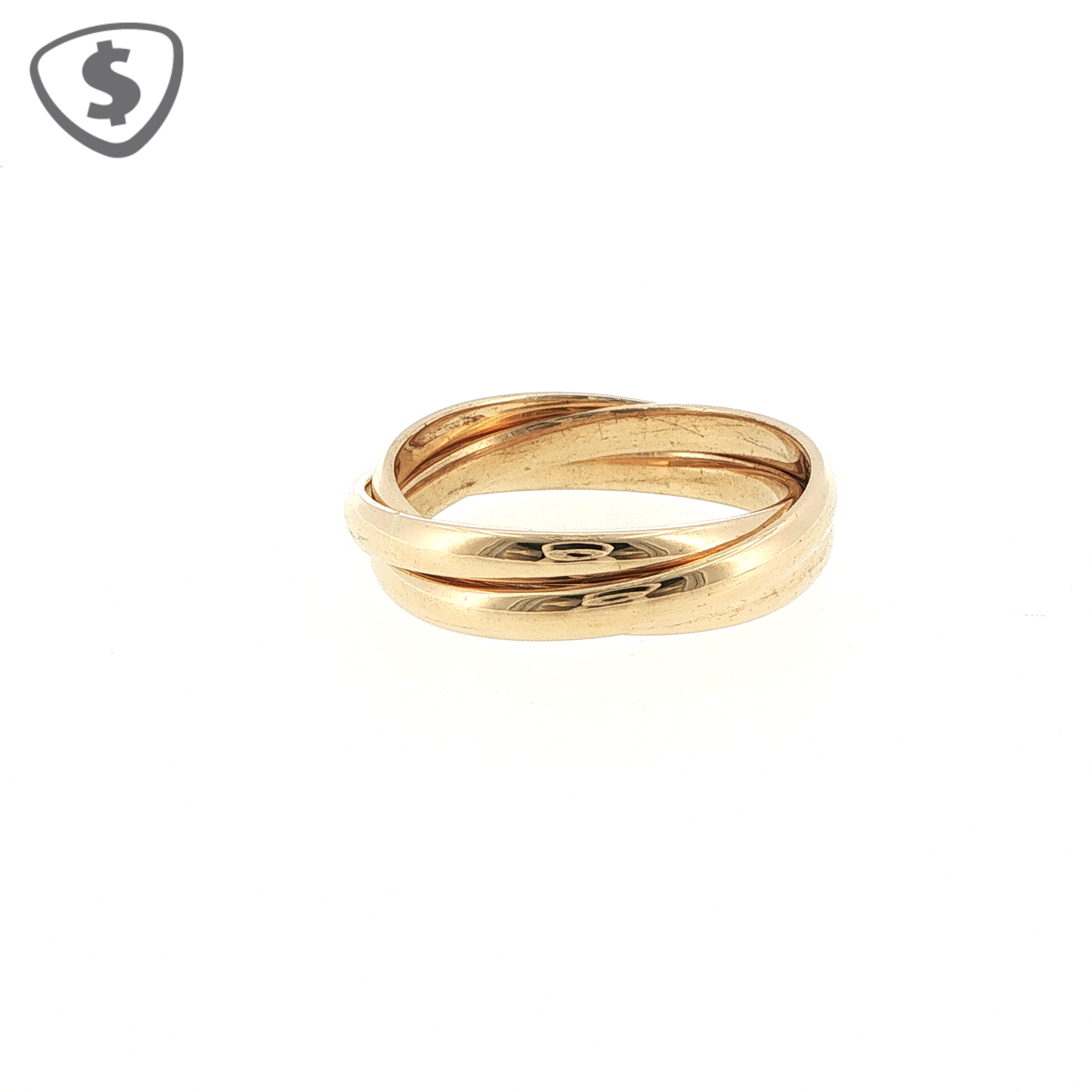 18ct Rose Gold Interlocking Triple Band Ring