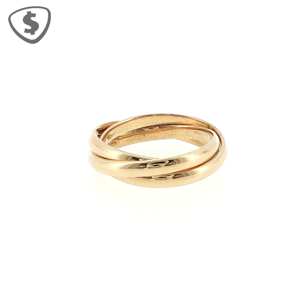 18ct Rose Gold Interlocking Triple Band Ring
